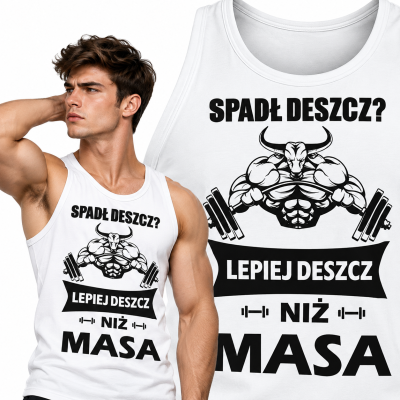 TANK TOP NA SIŁOWNIĘ  SPADŁ DESZCZ
